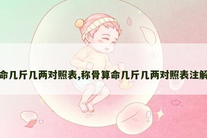称骨算命几斤几两对照表,称骨算命几斤几两对照表注解详细表 称骨算命几斤几两对照表,称骨算命几斤几两对照表注解详细表