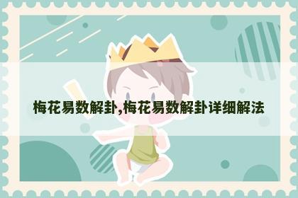 梅花易数解卦,梅花易数解卦详细解法 梅花易数解卦,梅花易数解卦详细解法