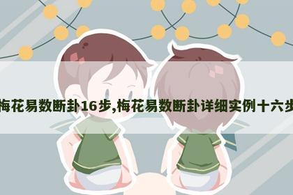梅花易数断卦16步,梅花易数断卦详细实例十六步 梅花易数断卦16步,梅花易数断卦详细实例十六步