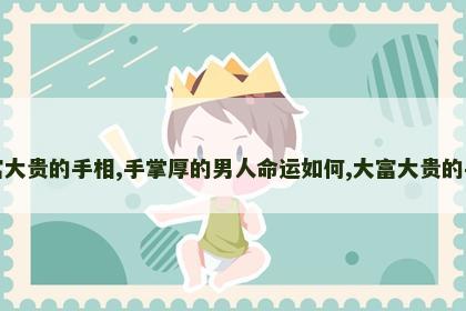 大富大贵的手相,手掌厚的男人命运如何,大富大贵的手相 大富大贵的手相,手掌厚的男人命运如何,大富大贵的手相