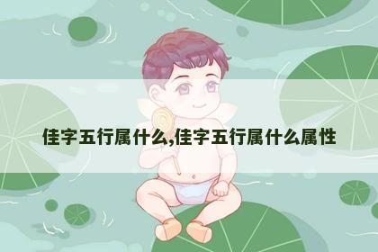 佳字五行属什么,佳字五行属什么属性 佳字五行属什么,佳字五行属什么属性