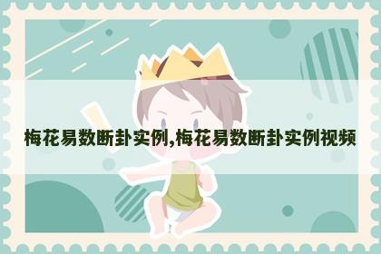 梅花易数断卦实例,梅花易数断卦实例视频